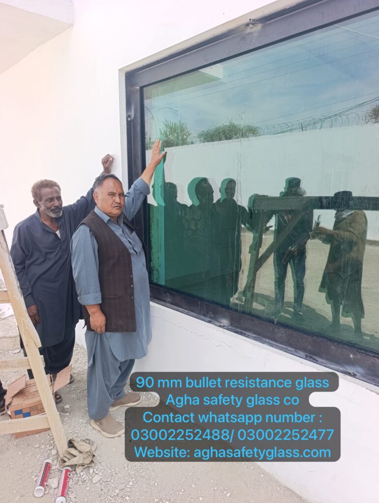 90mm Bullet Resistant Glass Installation – Made in Pakistan