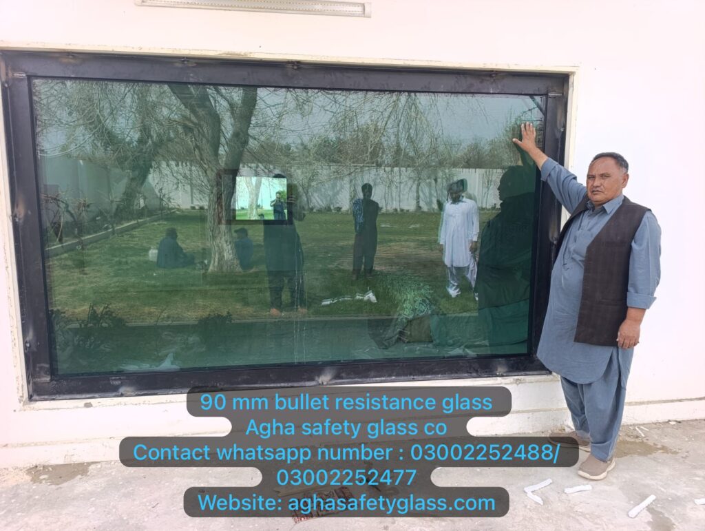 90mm Bullet Resistant Glass Installation – Made in Pakistan