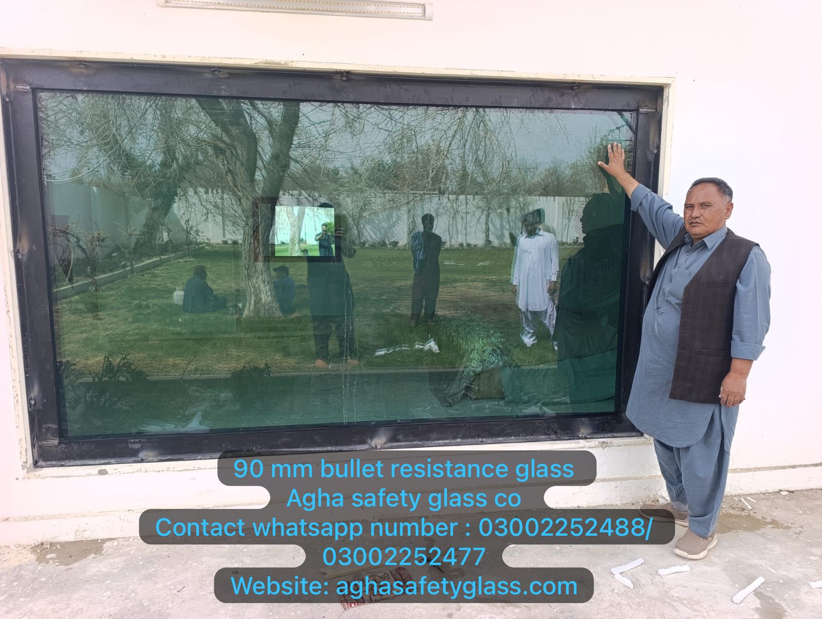 90mm Bullet Resistant Glass Installation – Made in Pakistan